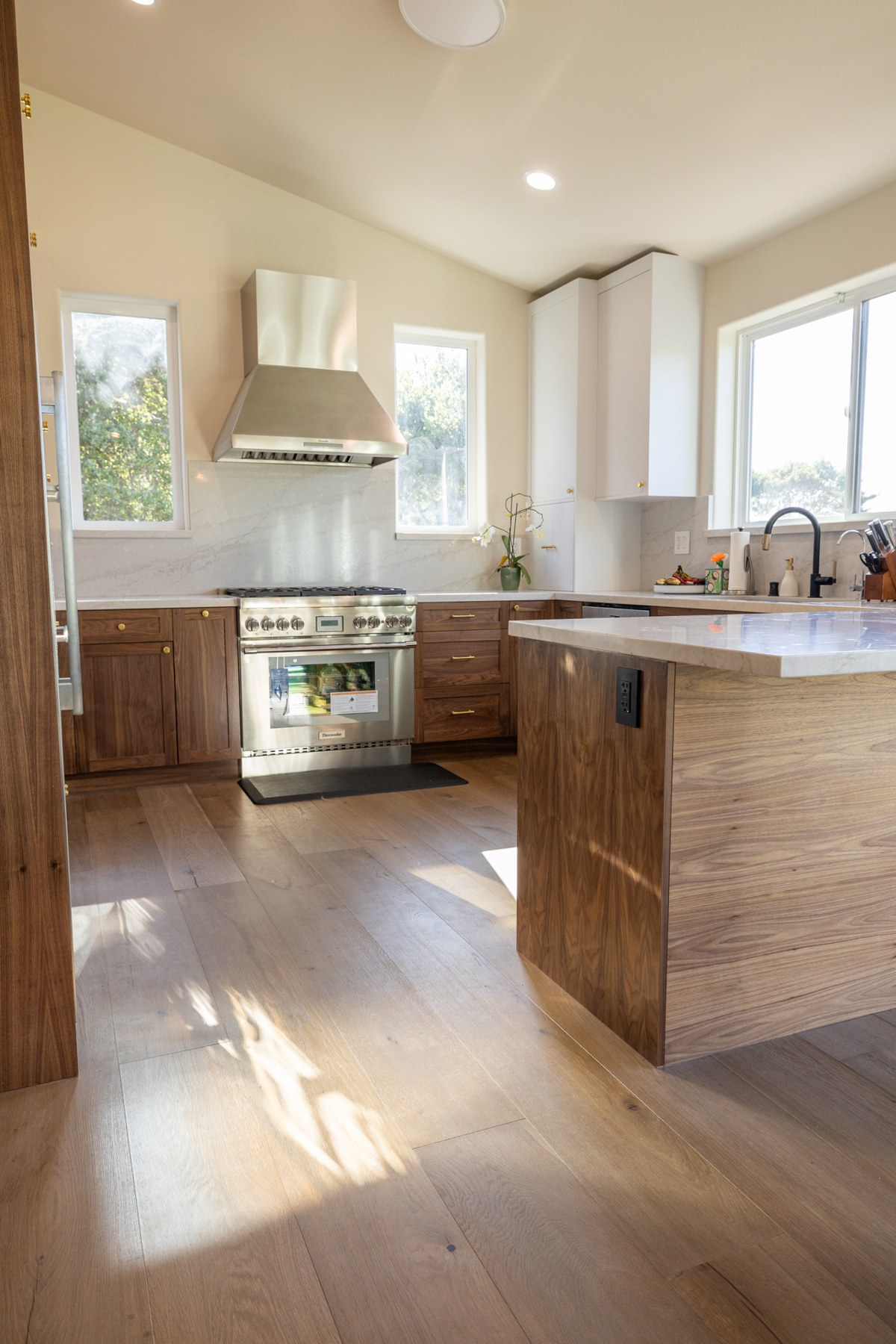 Wood and painted kitchen cabinetry